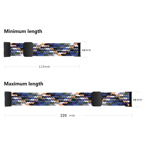 Huawei Band 8 / 9 Watchstrap Magnetisk Buckle Nylon Braided Smartwatch Strap - Blå Blue
