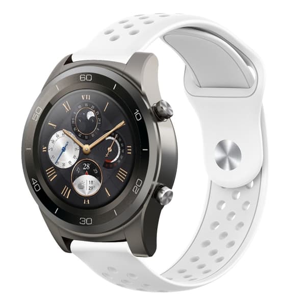 22mm Huawei Watch 2 Pro silikon watch band - Hvit White