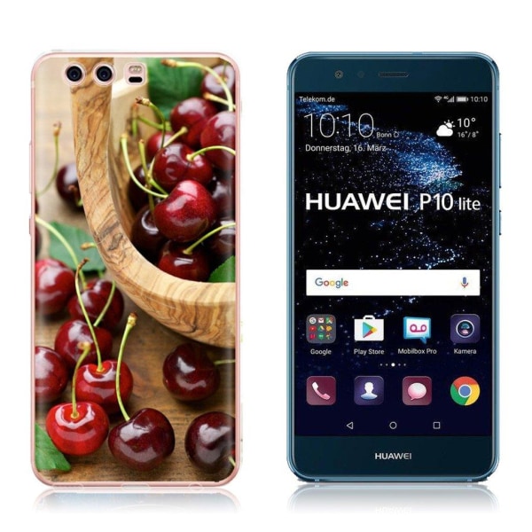 Huawei P10 Lite Skal med dessert motiv - Körsbär multifärg