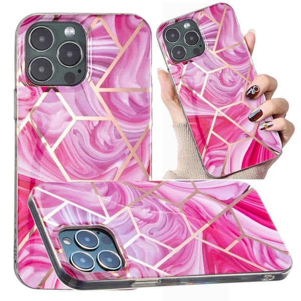 Marble iPhone 13 Pro Max Suojakotelo - Red Rhombus Red