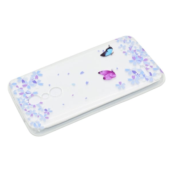 LG K10 (2018) mobilskal silikon mönster - Två fjärilar multifärg