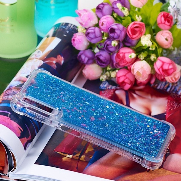 Glitter Samsung Galaxy A7 (2018) skal - Blå Blå