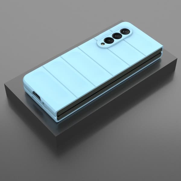 Blødt grebsformet Samsung Galaxy Z Fold3 5G cover - Babyblå Blue