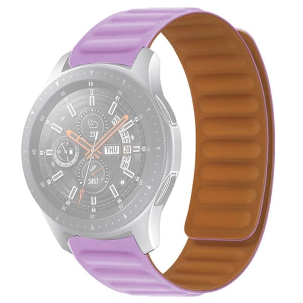 20 mm universal urrem med magnetisk lås i silikone - Lyselilla Purple