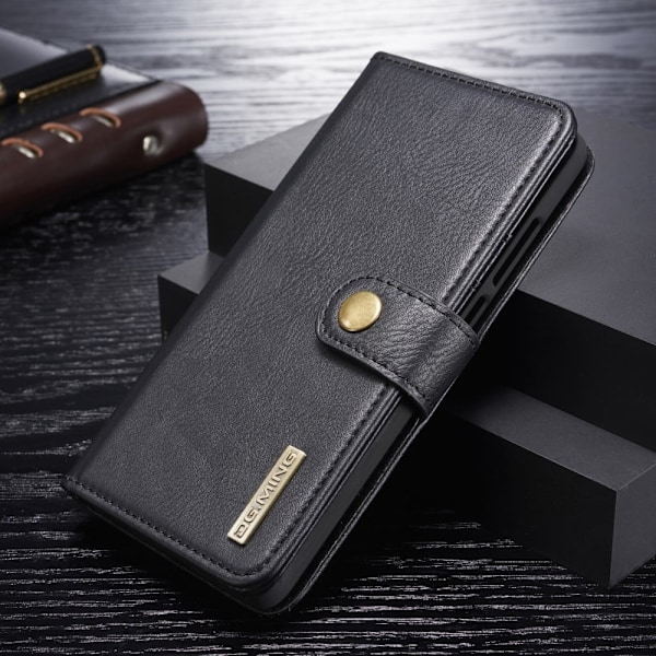 DG.MING Huawei P30 2-in-1 split læderetui - Sort Black