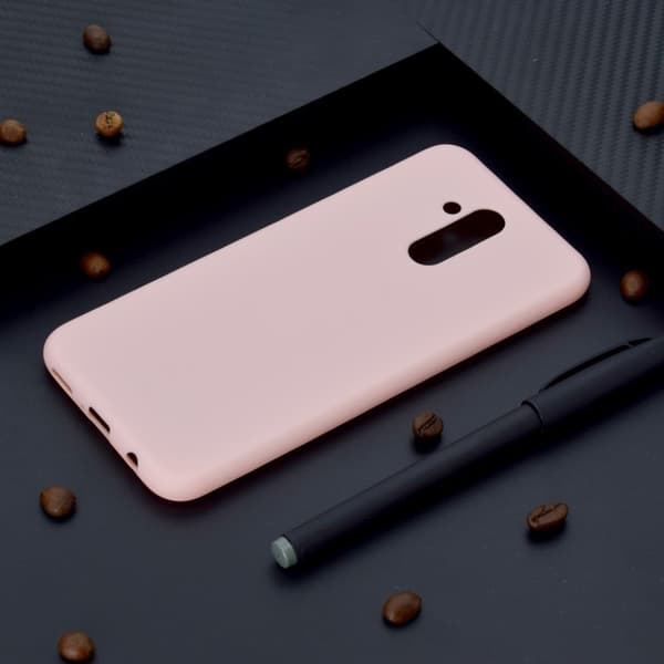 Huawei Mate 20 Lite mjukt matt mobilskal av silikonplast  - Rosa Rosa
