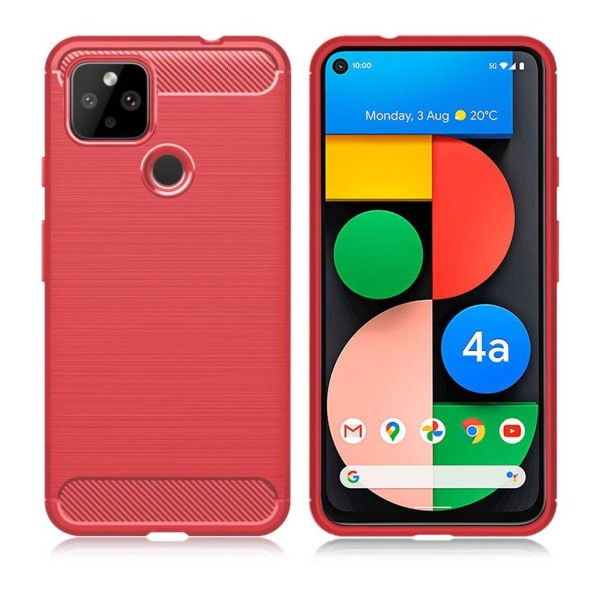 Carbon Flex Google Pixel 4a 5G kotelot - Punainen Red