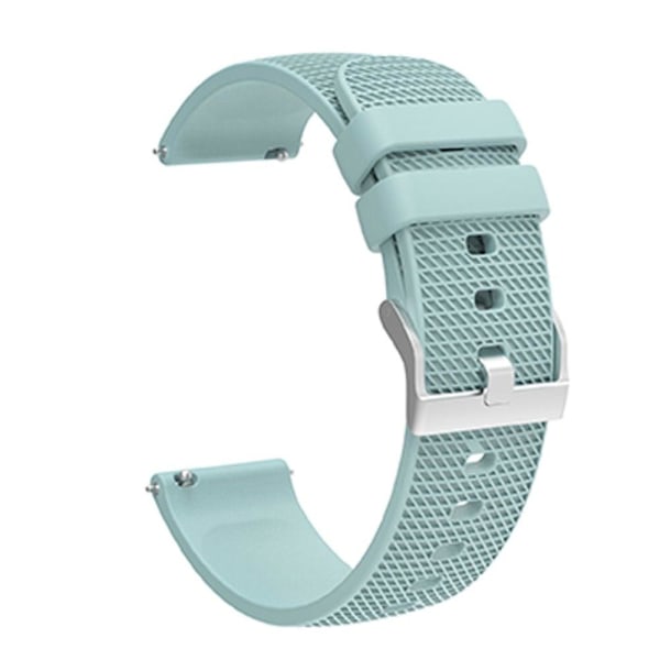 22 mm universal klockarmband i silikon i rutnätsstil - Ljusgrön Grön