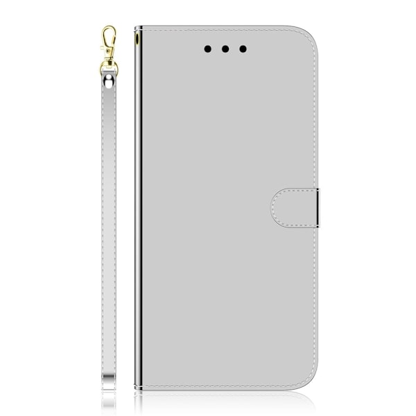 Mirror Samsung Galaxy M23 flip case - Hopea Silver grey
