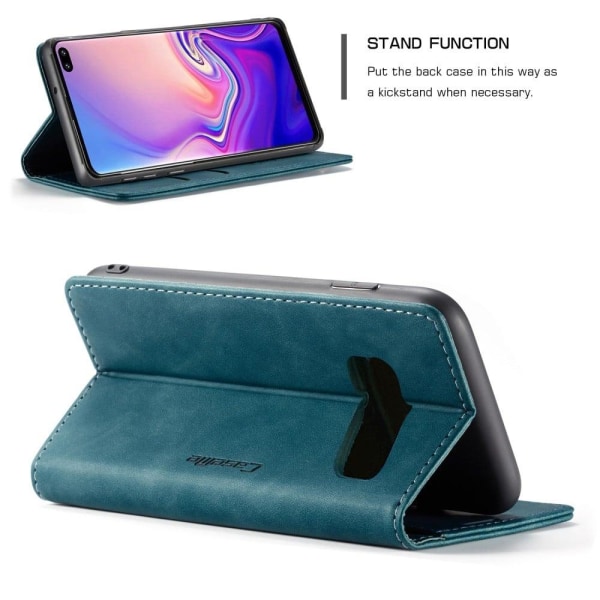CASEME Samsung Galaxy S10 plånboksfodral med magnetstängning - b Blå