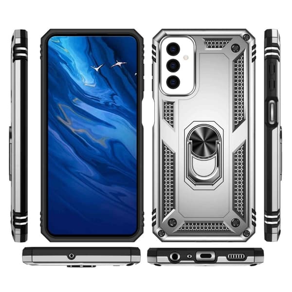 Bofink Combat Samsung Galaxy M23 Suojakotelo - Hopea Silver grey
