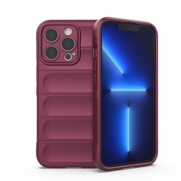 Mjukt greppformat iPhone 13 Pro skal - Röd Röd