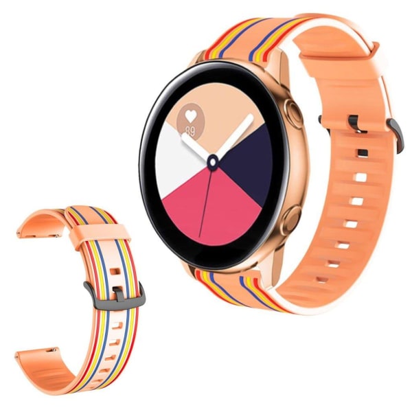 20 mm Twill-farvet urrem til Amazfit- og Huawei-ure - Orange / Farverig Orange