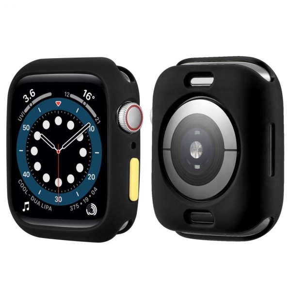 Apple Watch (41mm) candy color button TPU cover - Black / Yellow Black