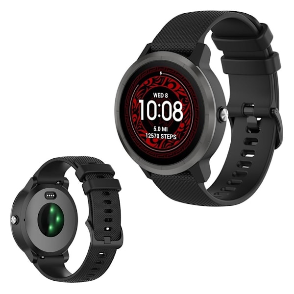 Garmin Vivoactive 3 / 3 Music / Venu klockarmband i silikon - Svart Svart