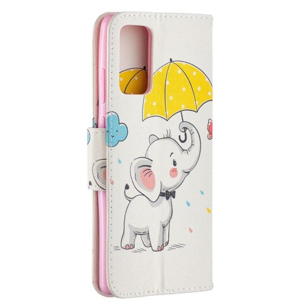 Wonderland Samsung Galaxy Note 20 flip case - Elephant and Umbre White
