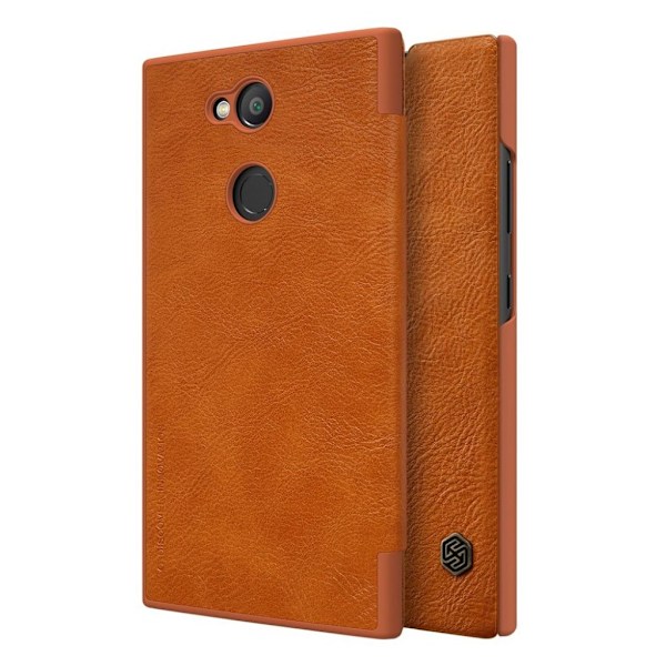 NILLKIN Qin Series Sony Xperia L2 mobiletui i hybridmaterialer med indbygget kortlomme - Brun Brown