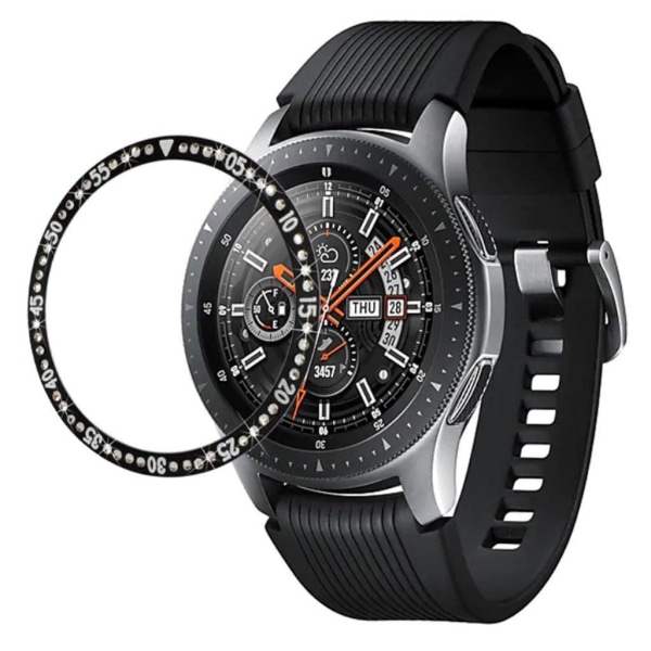 Samsung Galaxy Watch (42mm) krystal rustfrit stål bezel - Sort Black