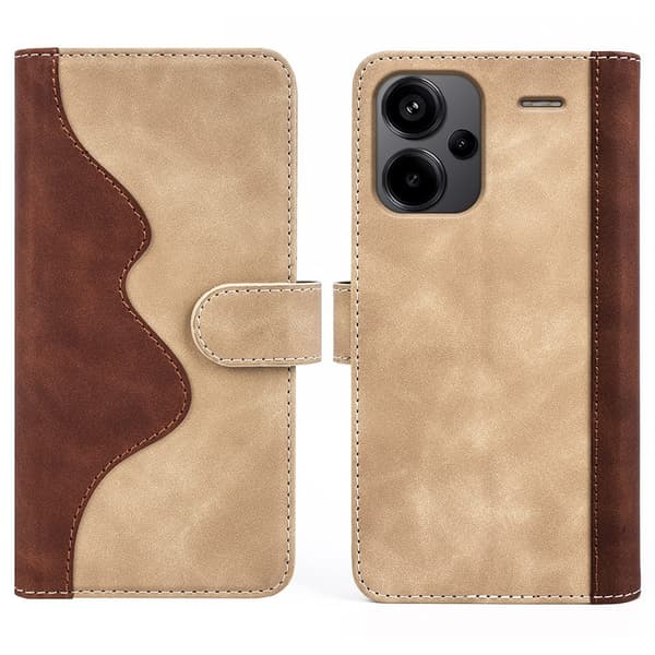Tofarget lærdeksel for Xiaomi Redmi Note 13 Pro Plus - Gul Yellow