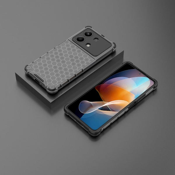 Bofink Honeycomb Xiaomi Redmi Note 13R Pro cover - Sort Black