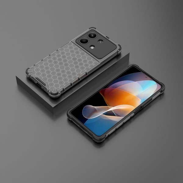 Bofink Honeycomb Xiaomi Redmi Note 13R Pro skal - Svart Svart