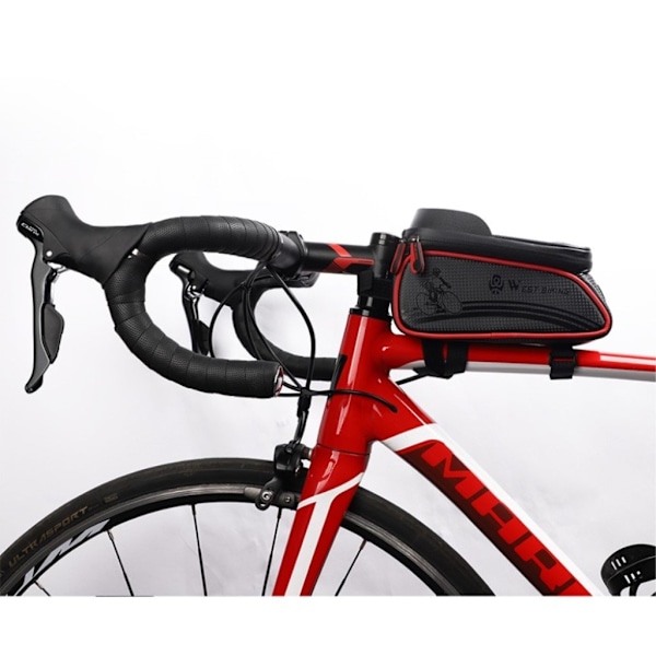 WEST BIKING vandtæt cykelholder med touch screen-visning - Rød Red