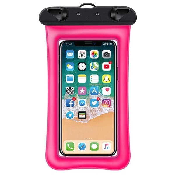 Universal vanntett veske for smarttelefon med snor - Rosa Pink