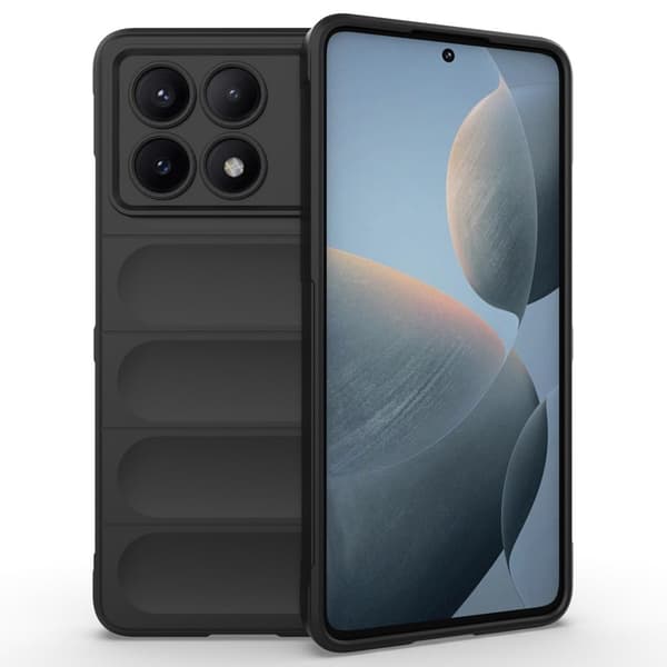 Mjukt greppformat Xiaomi Redmi K70E skal - Svart Svart