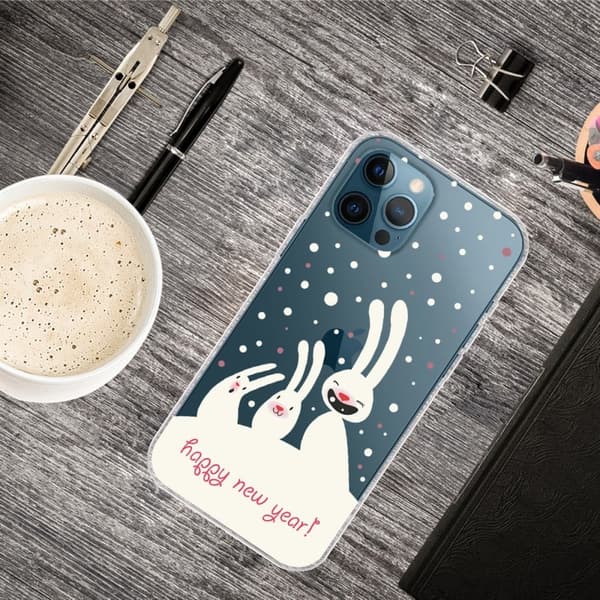 Joulu iPhone 13 Pro Max tapauksessa - Kanit White