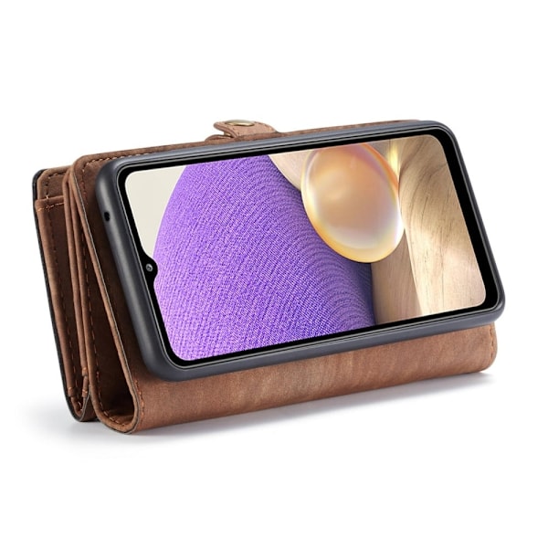 CaseMe Samsung Galaxy A32 5G Pung med Lynlås - Brun Brown