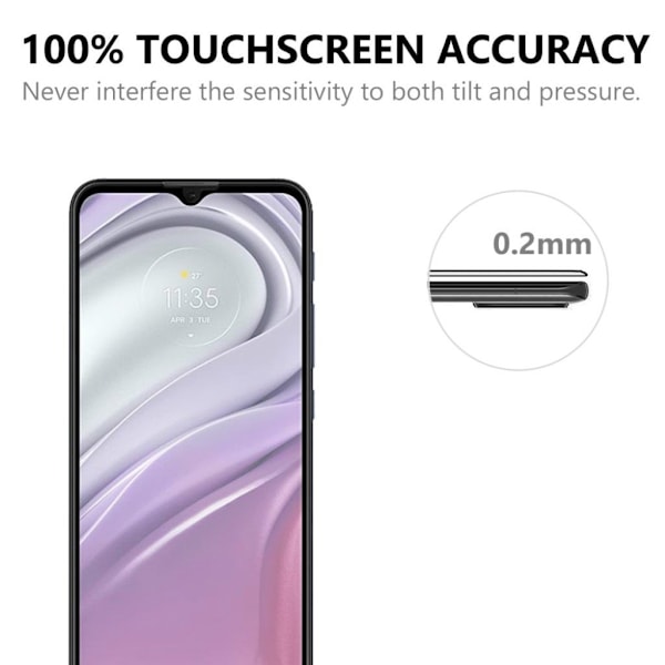 0.3mm karkaistua lasia Motorola Moto G20 näytönsuojat Transparent