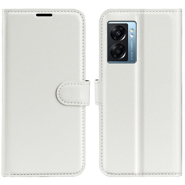 Classic Oppo A57 (2022) flip kuoret - Valkoinen White