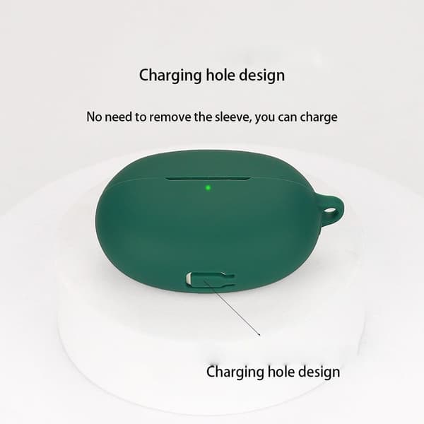 Realme Buds Air 5 Pro silikonisuojus soljella - Tummansininen Blue