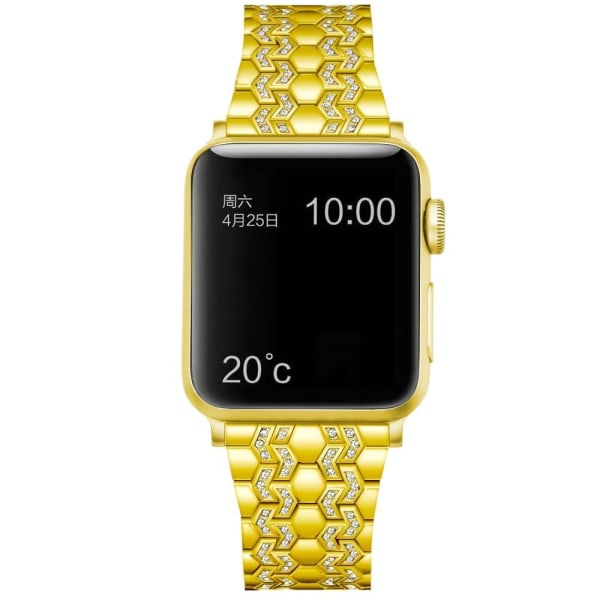 Apple Watch (41mm) bling rhinestone décor watch strap - Gold Guld
