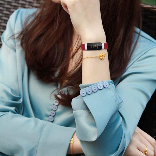 Fitbit Luxe urrem i nylon - Rød Red