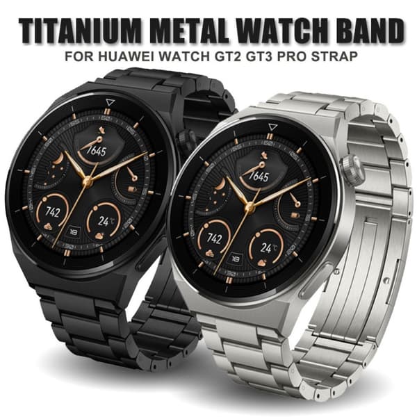 22mm Universal 3-perle titanium legeringsrem - Sort Black