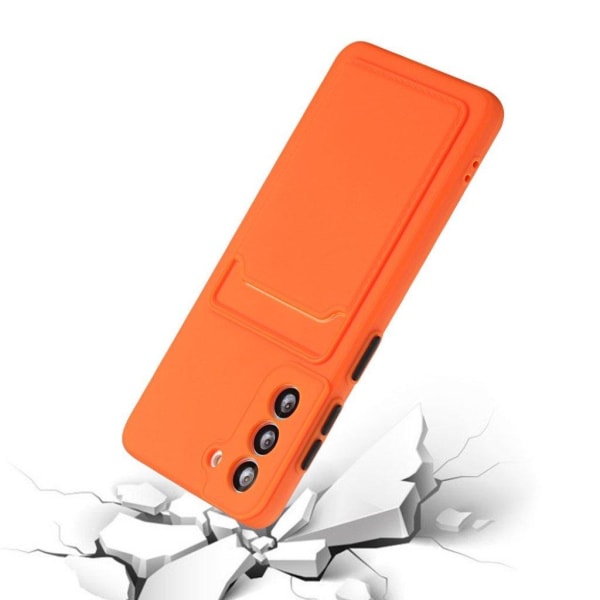 Card Holder Cover til Samsung Galaxy S21 - Orange Orange