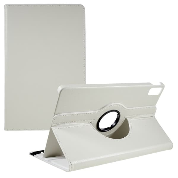 Lenovo Tab P11 (2. generation) flipomslag i læder med elastisk bånd - Hvid White