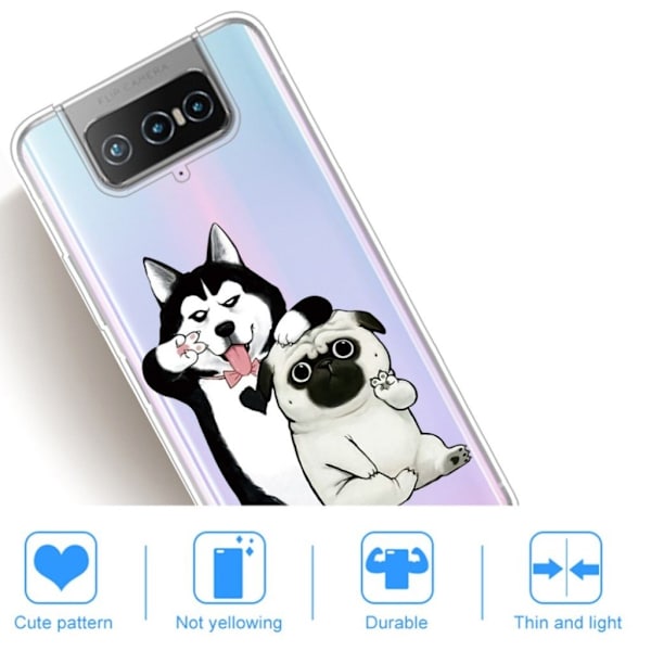 Deco Asus Zenfone 7 Pro skal - Hundar Transparent