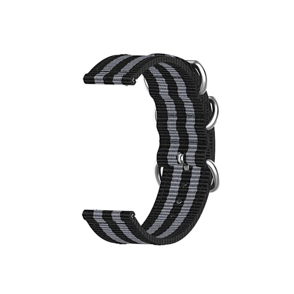 Garmin Forerunner 255 nylonkellon hihna - Musta / Harmaa / Musta / Harmaa / Musta Black