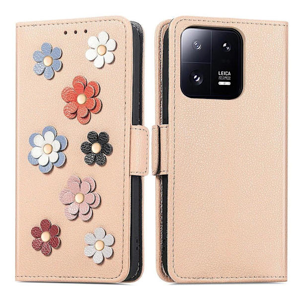 Sileä ja ohut premium-PU-nahkakotelo Xiaomi 13 Pro - Khaki Brown