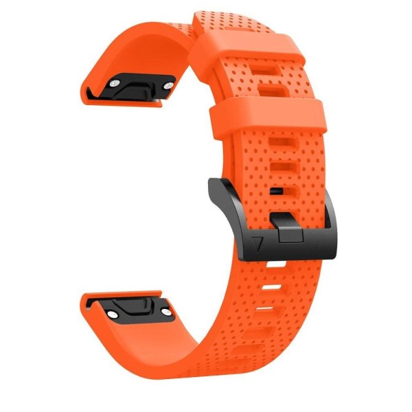 Stylish silicone watch band for Garmin Fenix 5S - Orange Orange