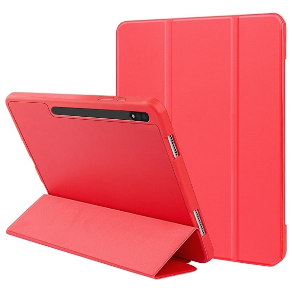 Samsung Galaxy Tab S8 Ultra flipfodral i läder - Röd Röd