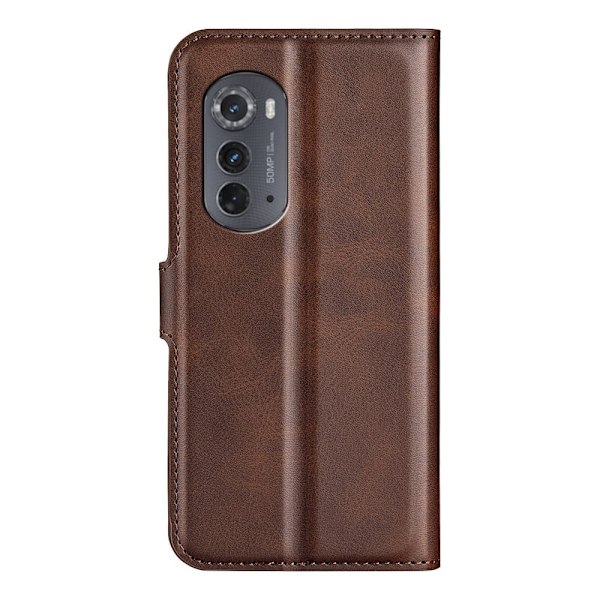 Lompakko Nahkakotelo For Motorola Moto Edge 2022 - Ruskea Brown