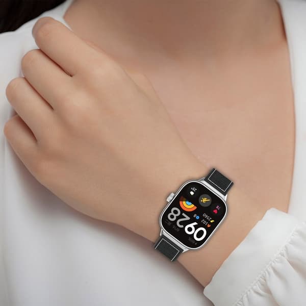Silikonrem Xiaomi Smart Band 9 Pro / 8 Pro / Redmi Watch 4 Komposit Vävt klockarmband - Grå Silvergrå