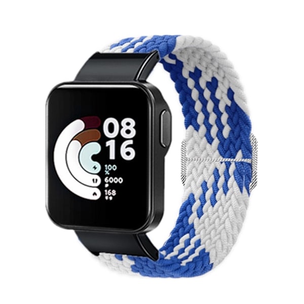 Xiaomi Redmi Watch nylon elastisk urrem - Blå / Hvid Multicolor