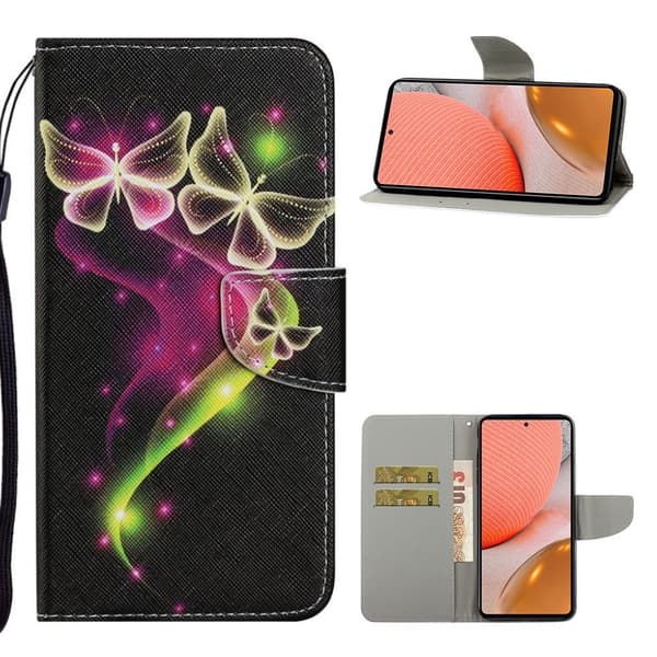 Wonderland Samsung Galaxy A72 5G Flip etui - Sommerfugl Multicolor