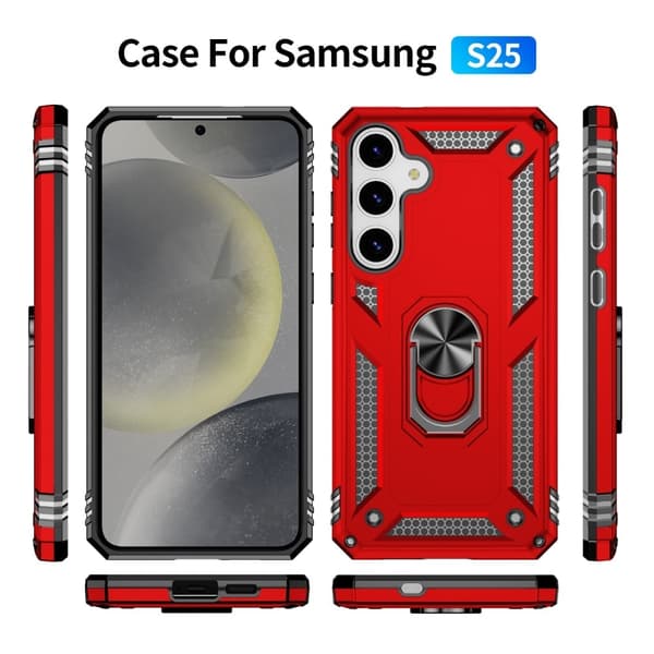 Bofink Combat Samsung Galaxy S25 cover - Rød Red