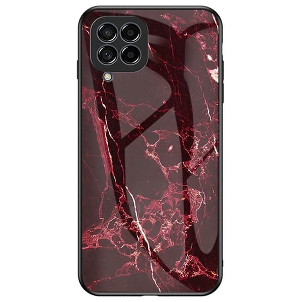 Fantasy Marmor Samsung Galaxy M53 5G skal - Blodröd Marmor Röd