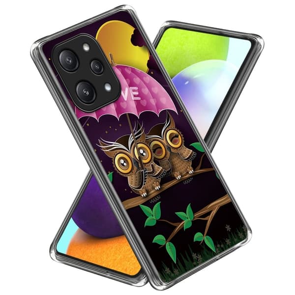 Deco Xiaomi Redmi 12 / Xiaomi Poco M6 Pro kotelot - Pöllö Pari Pink